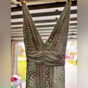 Snake print maxi dress